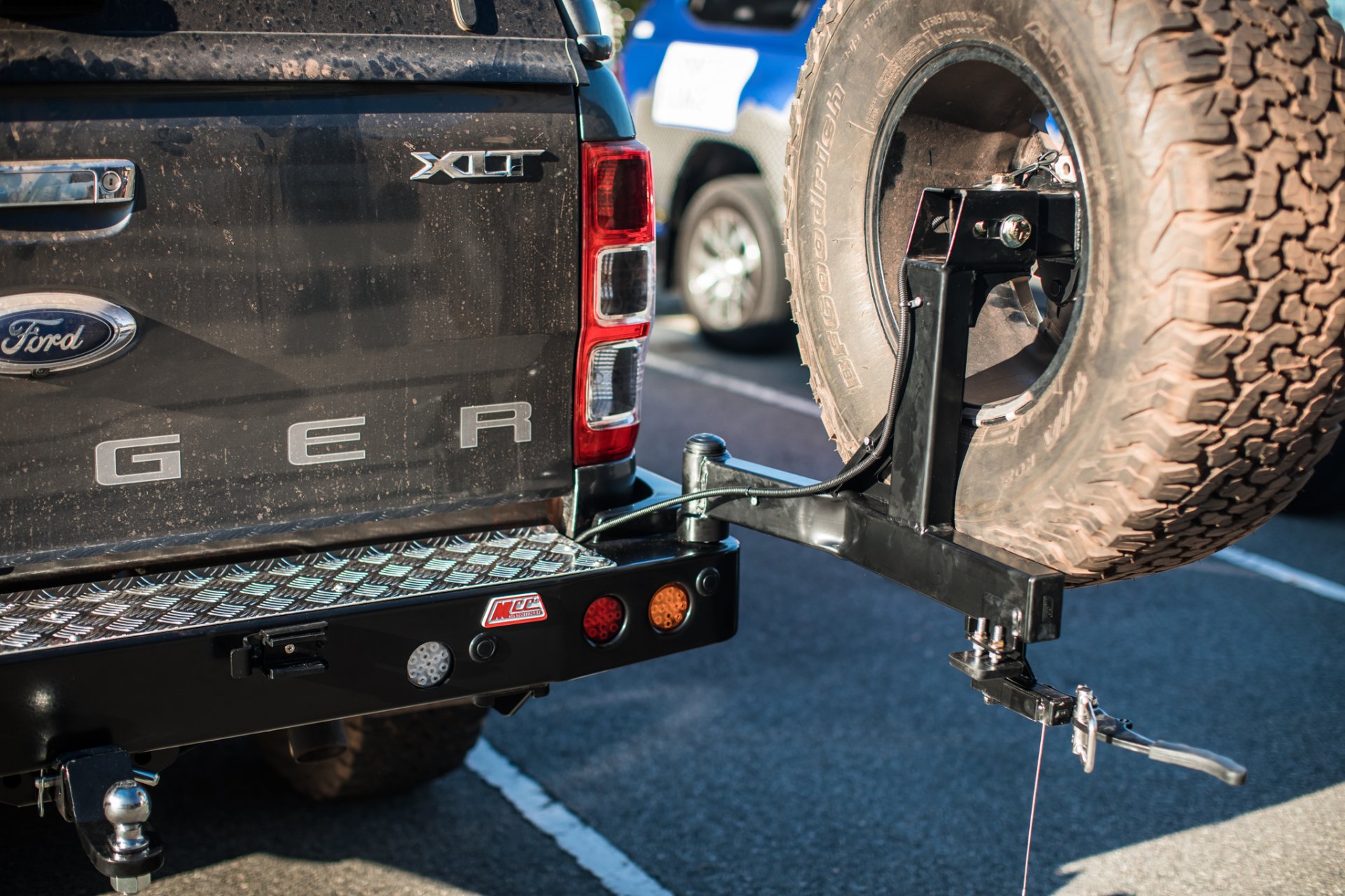 Single Can Ford Ranger Rear Ford Ranger MK1 MK2 Mk3 - MCC022-02 Rear Carrier Bar-Single wheel ...